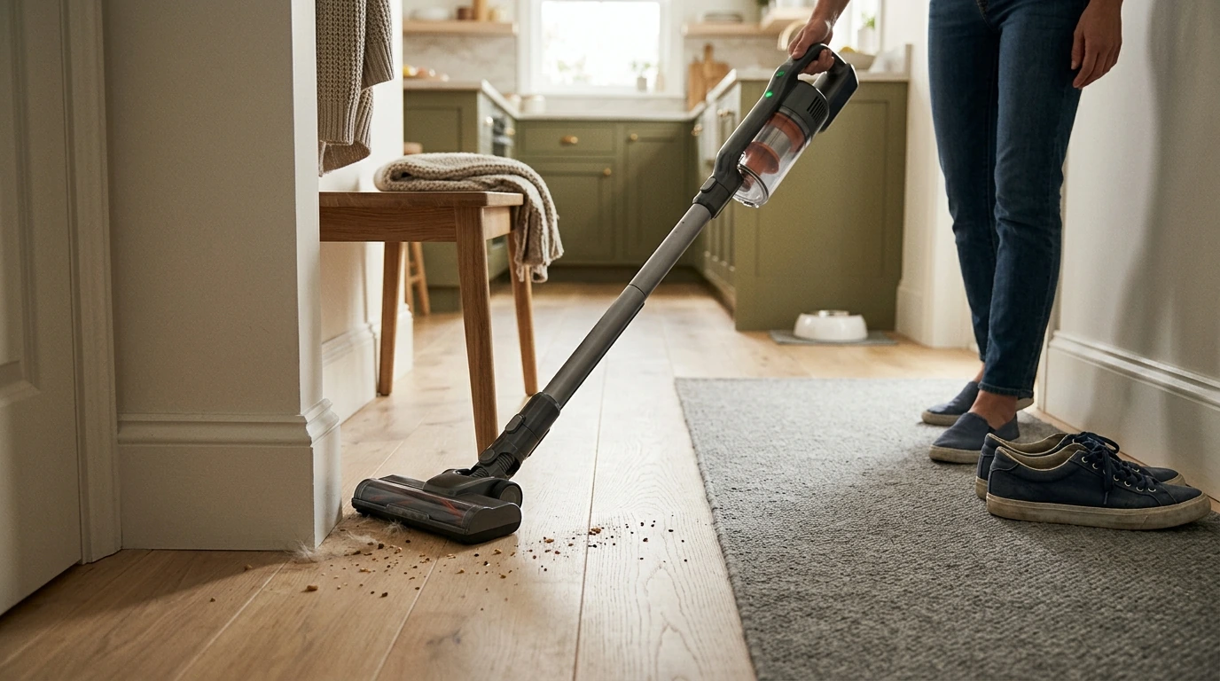 30kPa Cordless Stick Vacuum: LED Display & 55-Min Runtime