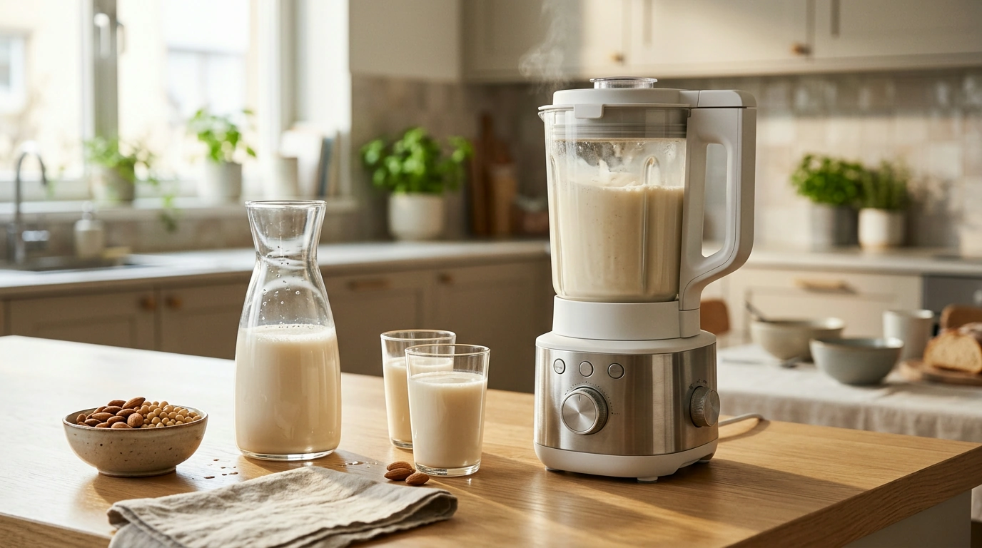 8-in-1 40oz Nut Milk Maker: Timer + Self-Cleaning