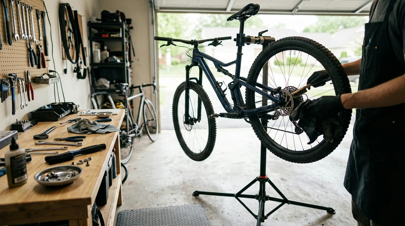 Foldable Bike Repair Stand for MTB & Road: Stable, Portable