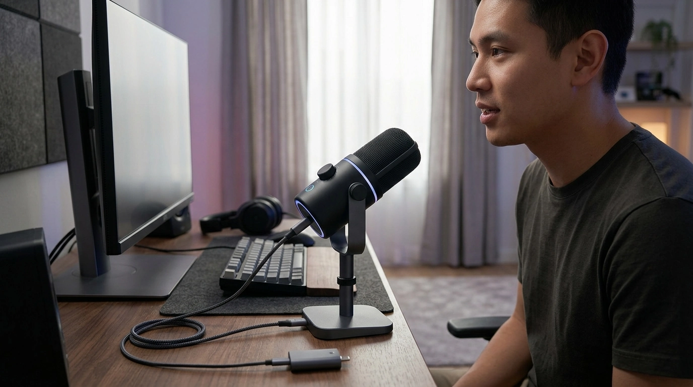 RGB USB Gaming Mic: Gain, Mute & Lighting Setup Guide