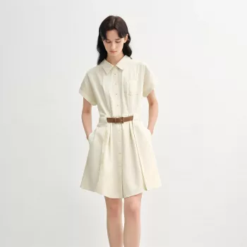 Breezy Linen Shirt Dress: Curve-Flattering Empire Midi