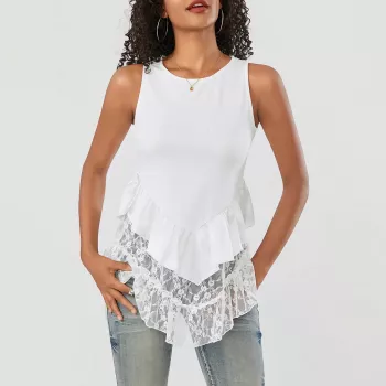 Floral Lace Patchwork Tank Top: Easy Summer Styling