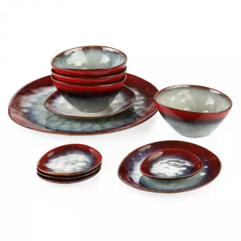 Starry Red Speckled Ceramic Dinnerware Set Guide