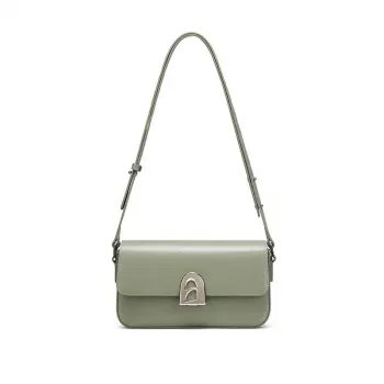 Small Square Luxury Leather Crossbody Bag: Day-to-Night