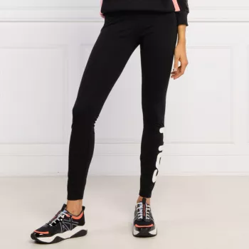 Fila Black Logo Leggings: Elastic Waist Comfort